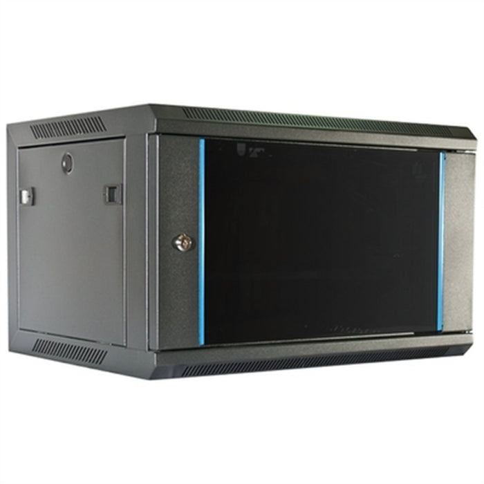 Wandschaltschrank 2LAN 6U Schwarz 19"
