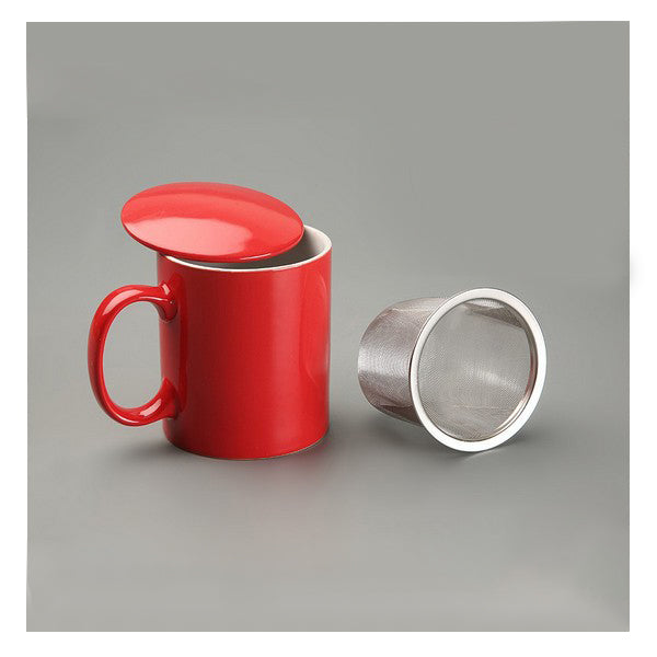 Filtertasse für Teeaufgüsse Rot Steingut