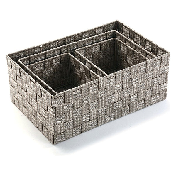 Satz stapelbarer Organizerboxen Textil (4 Stücke) (25 x 15 x 38 cm)