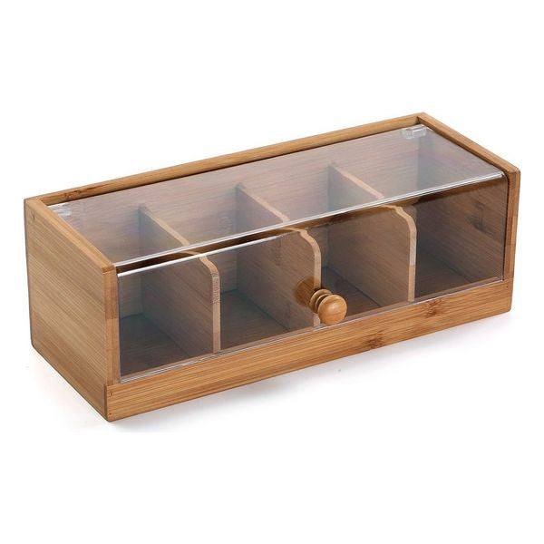 Box mit Fächern Holz (13 x 10 x 28,8 cm)