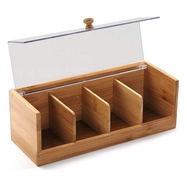 Box mit Fächern Holz (13 x 10 x 28,8 cm)