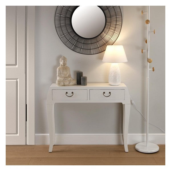 Konsolentisch mit 2 Schubladen Holz MDF/Tannenholz (25 x 80 x 97 cm)