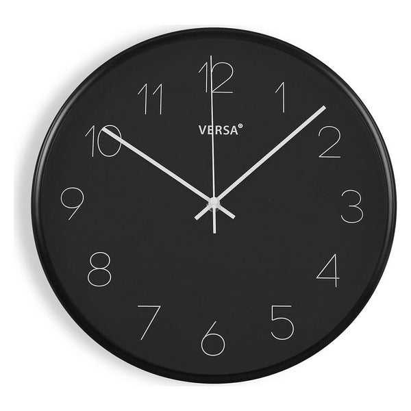 Wanduhr Kunststoff (6,7 x 35,4 x 35,4 cm) Schwarz