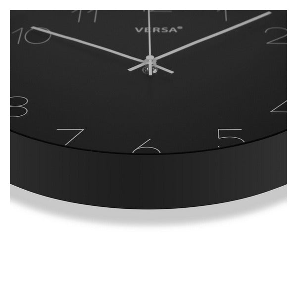 Wanduhr Kunststoff (6,7 x 35,4 x 35,4 cm) Schwarz