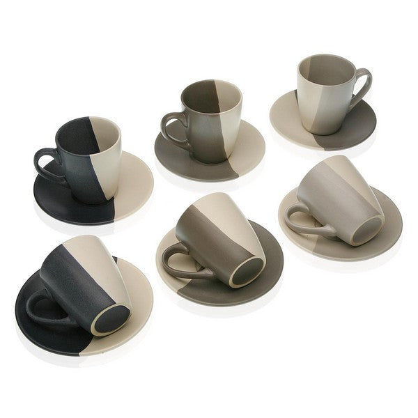 Satz von Kaffeetassen Elene Steingut (6 Stücke)