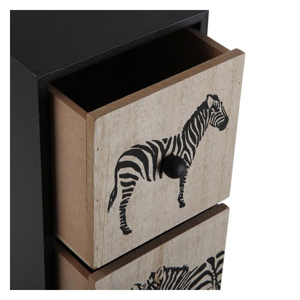 Box-Schmuckkästchen Holz Zebra 3 Schubladen