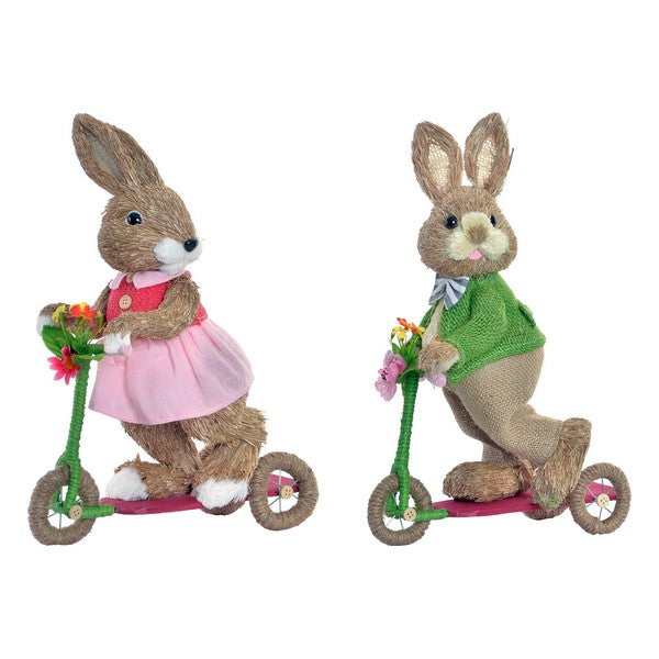 Deko-Figur Dekodonia Polyester Faser Hase (24 x 13 x 36 cm)
