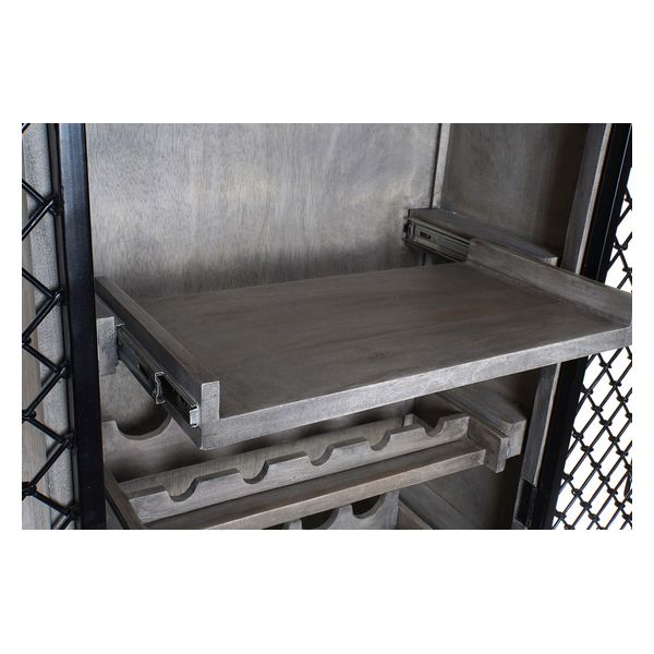 Flaschenregal Dekodonia Metall Mango-Holz (86 x 41 x 182 cm) Weinregal