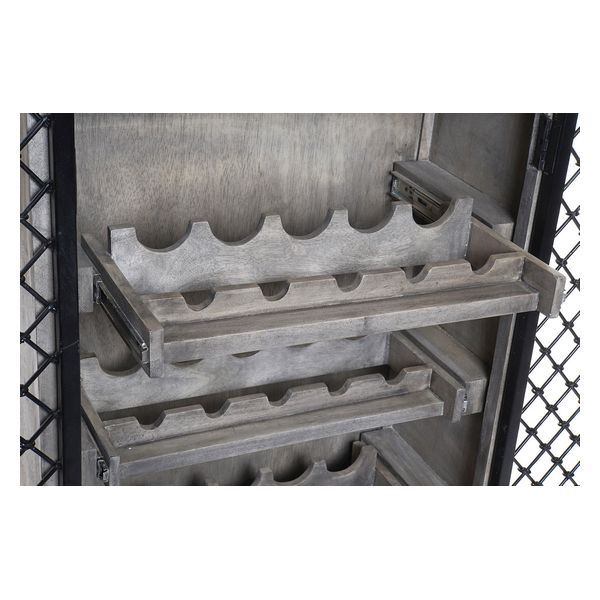 Flaschenregal Dekodonia Metall Mango-Holz (86 x 41 x 182 cm) Weinregal