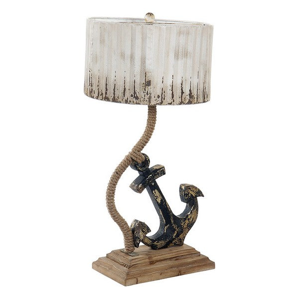 Tischlampe Dekodonia Holz Metall Schnur Tanne Anker (37 x 38 x 76 cm)