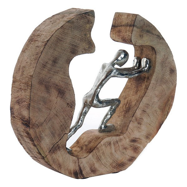 Deko-Figur Dekodonia Aluminium Mango-Holz (29 x 7 x 29 cm)