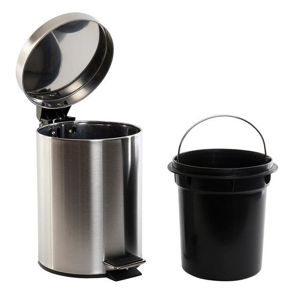 Papierkorb mit Pedal Dekodonia Edelstahl (3 l)