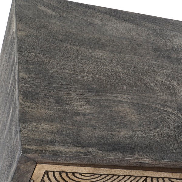 TV-Möbel Dekodonia Schwarz Mango-Holz (145 x 45 x 66 cm)