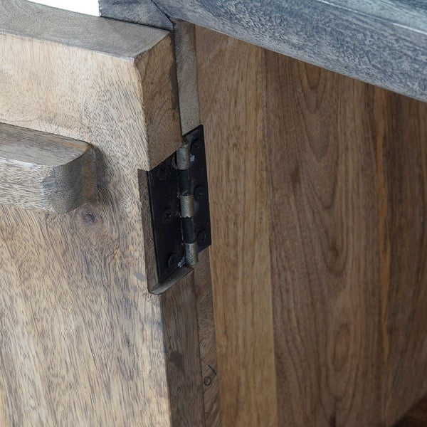 TV-Möbel Dekodonia Schwarz Mango-Holz (145 x 45 x 66 cm)