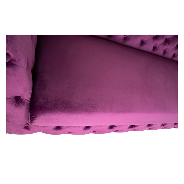 Sofa Dekodonia Capitone Samt Polyester Chic (213 x 87 x 79 cm)