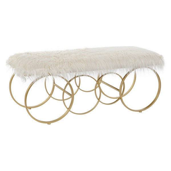 Barhocker Dekodonia Mit Haar Polyester Metall (110 x 40 x 45 cm)