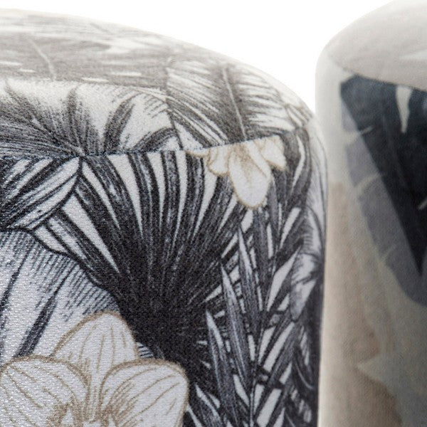 Fußstütze Dekodonia Polyester Holz Metall Tropical (35 x 35 cm) (2 pcs)