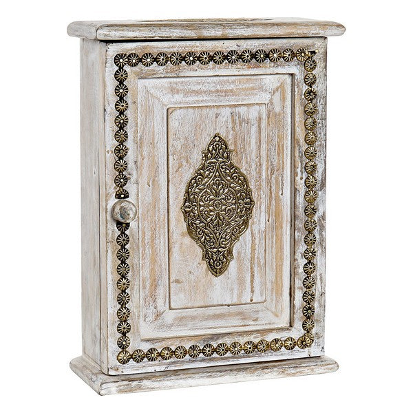 Schlüsselschrank DKD Home Decor Messing Mango-Holz (21 x 8 x 28 cm)