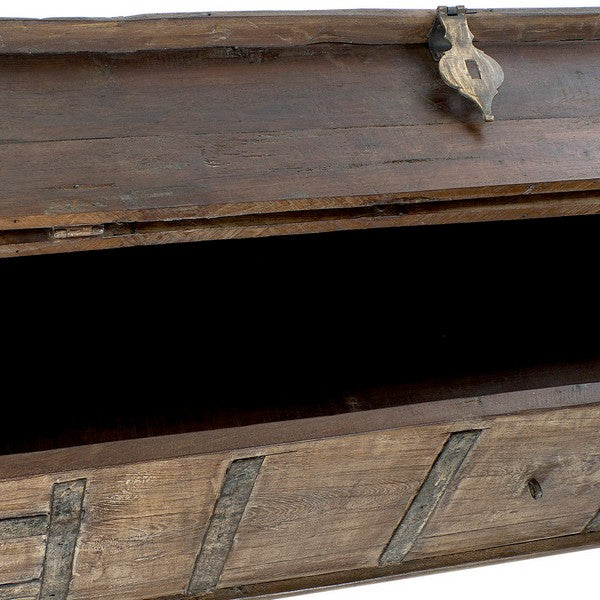 Truhe Dekodonia Mango-Holz Metall (140 x 39 x 46 cm)