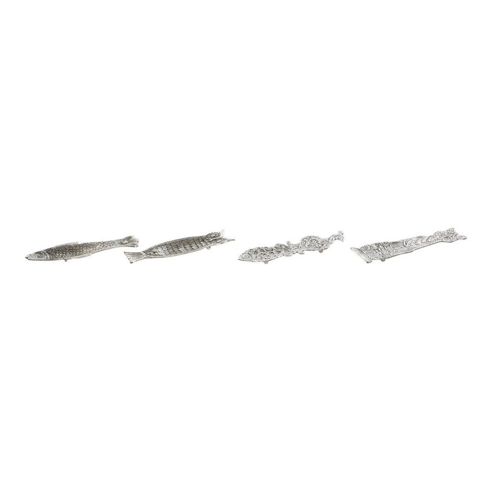 Halterung DKD Home Decor Räucherstäbchen tiere Aluminium (4 pcs) (6 x 22 x 1 cm)