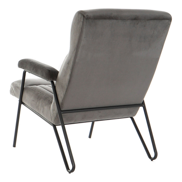 Sessel DKD Home Decor Schwarz Grau Metall (67 x 70 x 90 cm)
