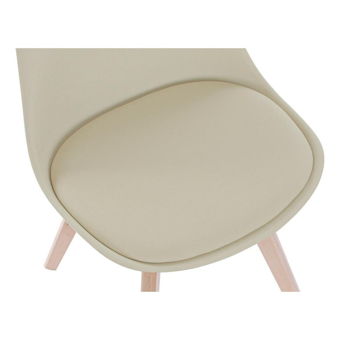 Stuhl DKD Home Decor Beige Polypropylen (PP) Buchenholz (48 x 54 x 82 cm)
