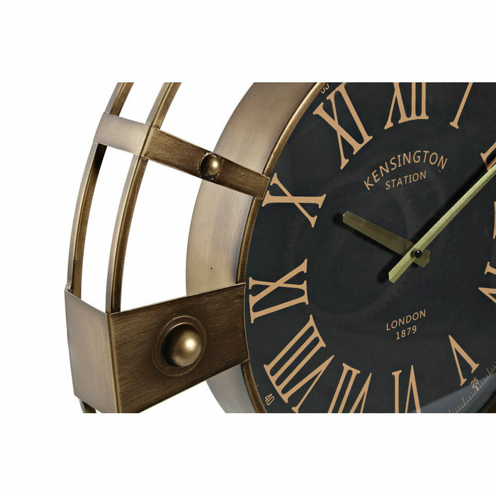 Wanduhr DKD Home Decor Schwarz Eisen Golden (60 x 8 x 60 cm)