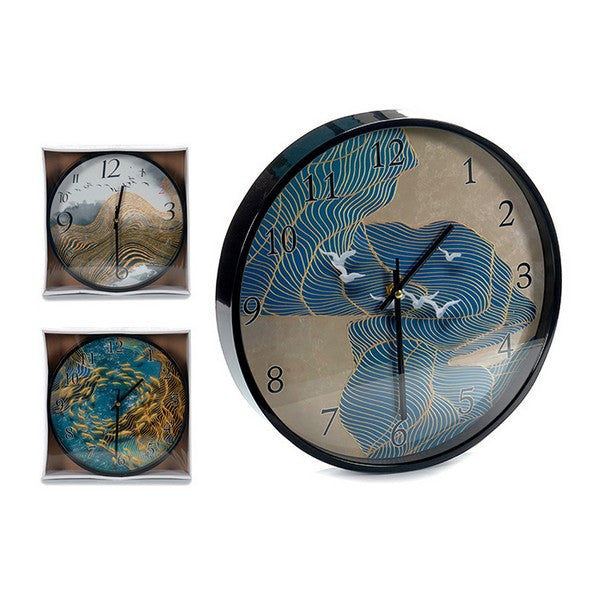 Wanduhr Schwarz (30 x 4 x 30 cm)