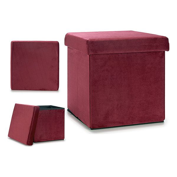 Mehrzweckkorb Gift Decor Samt Granatrot (31 x 31 x 31 cm)
