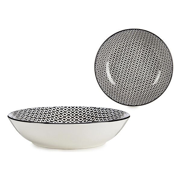 Suppenteller Schwarz Porzellan (Ø 20 cm)