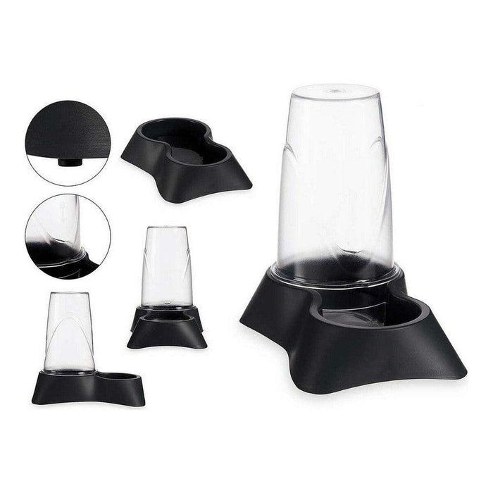 Futternapf für Haustiere Schwarz Kunststoff (650 ml)