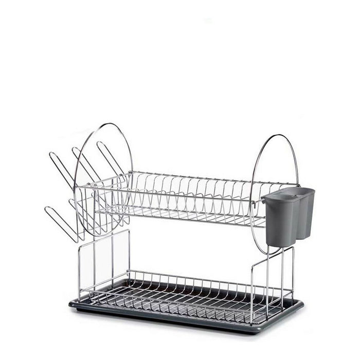Abtropfsieb für die Spüle Grau Metall PP (23,5 x 33 x 50 cm)