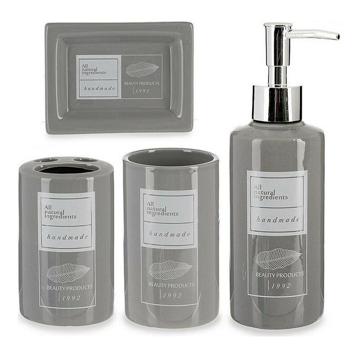 Badezimmer Set Natural aus Keramik (4 pcs)