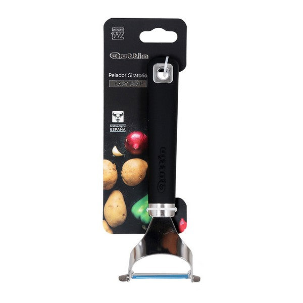 Drehschäler Quttin Soft Edelstahl Schwarz