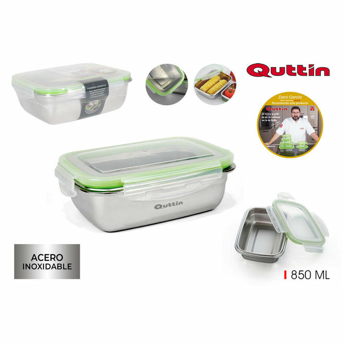 Lunchbox Quttin rechteckig Hermetischer verschluss (850 ml)