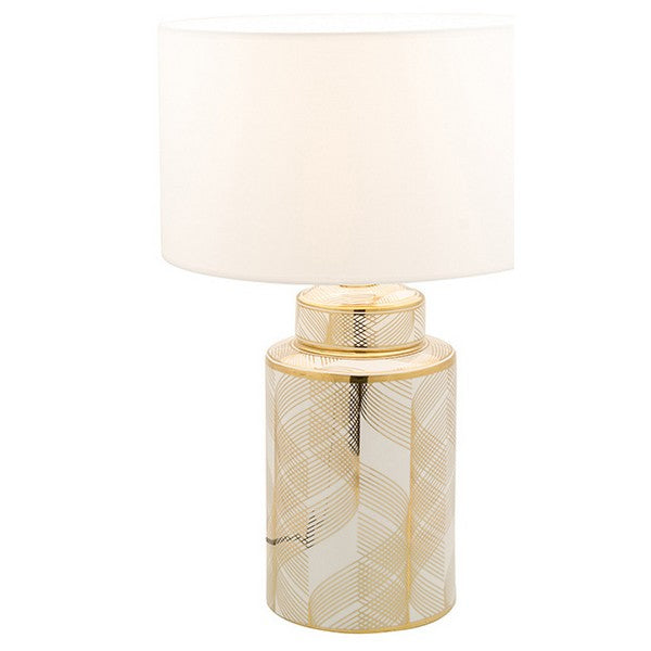 Tischlampe (20 x 20 x 52 cm) Aus keramik Golden