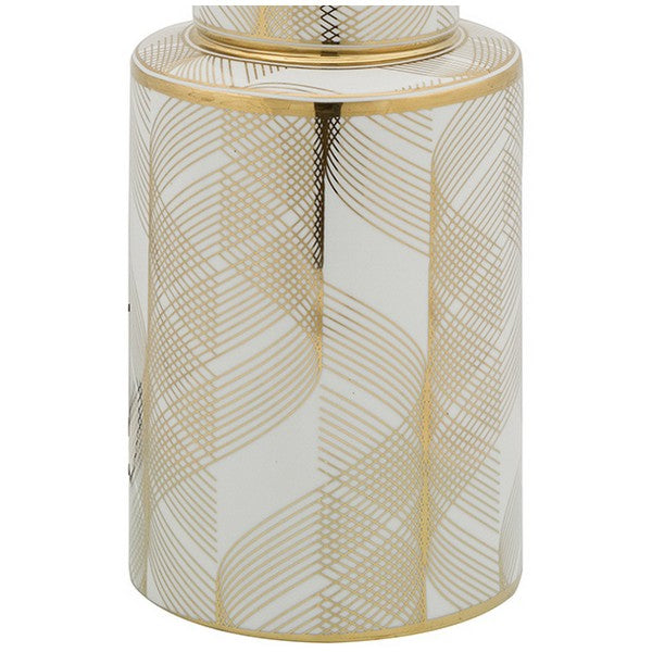 Tischlampe (20 x 20 x 52 cm) Aus keramik Golden