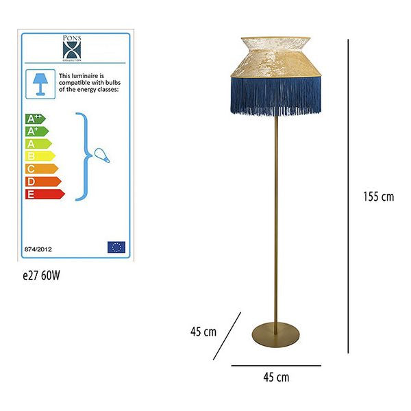 Stehlampe Cancan Samt (45 x 45 x 155 cm)