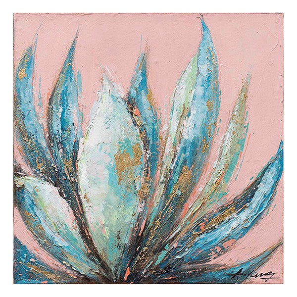 Ölgemälde Aloe (70 x 4 x 70 cm)
