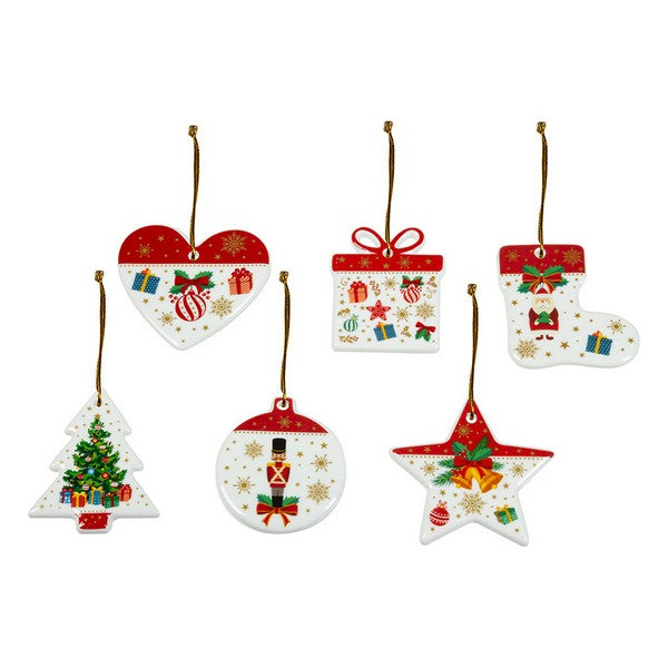 Weihnachtsdekoration Set Tree Rot (6 pcs)