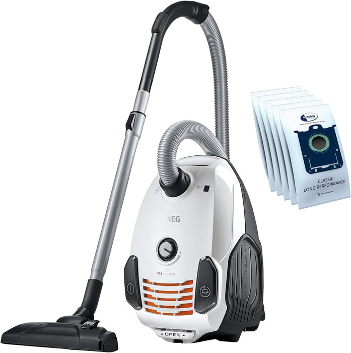 AEG Staubsauger mit Beutel / 360° drehbare Räder / Zusatzdüsen und Staubbeutel / für Hart- und Teppichböden / 800 Watt / 9 m Aktionsradius