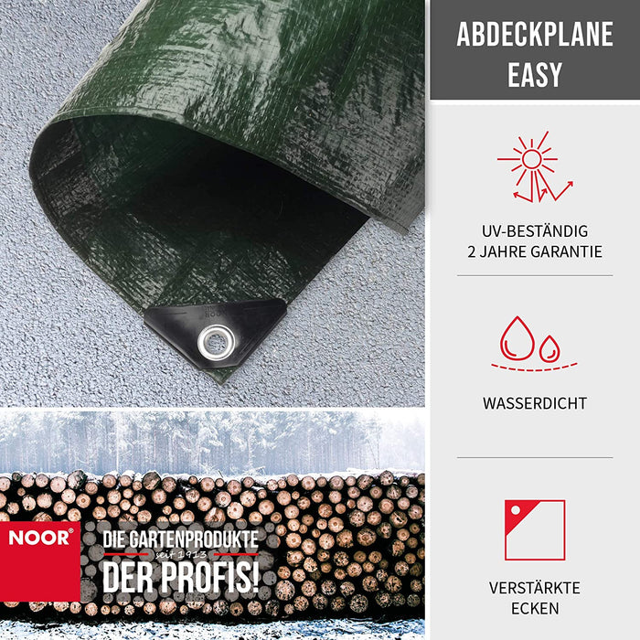 Abdeckplane Easy 90g/m² I 400 x 500 cm I Allzweckplane für Schutz vor Witterung I Ideal geeignet für die Abdeckung im Garten I UV-stabilisiert