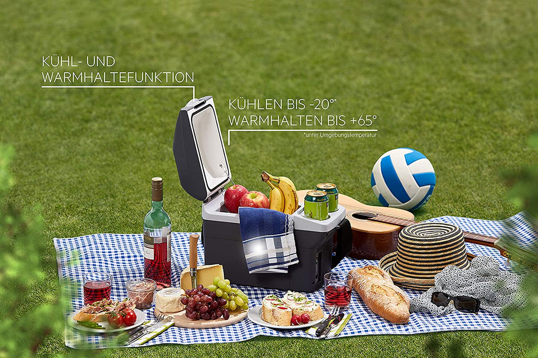 Automotive Board-Bar BK 6 Thermoelektrische Kühl- und Warmhaltebox 6 Liter, 12 Volt für Auto und Steckdose, anschnallbar im PKW