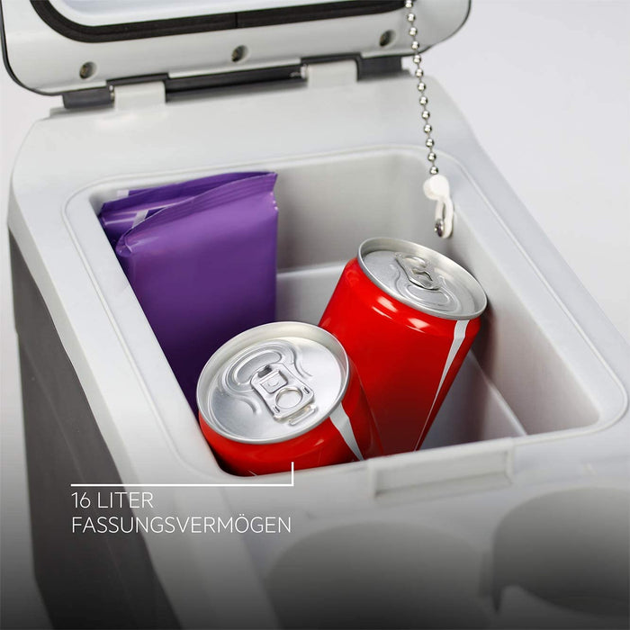 Automotive Board-Bar BK 6 Thermoelektrische Kühl- und Warmhaltebox 6 Liter, 12 Volt für Auto und Steckdose, anschnallbar im PKW