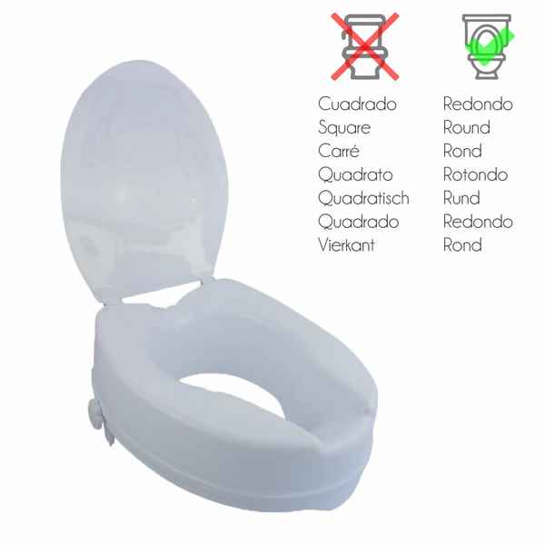 Aufzug Mobiclinic Toilette mit Deckel Einstellbar Weiß 14 cm (Refurbished A+)