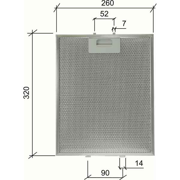 Metallfilter für Abzughaube (26 x 32 x 0.9 cm) (Refurbished A+)
