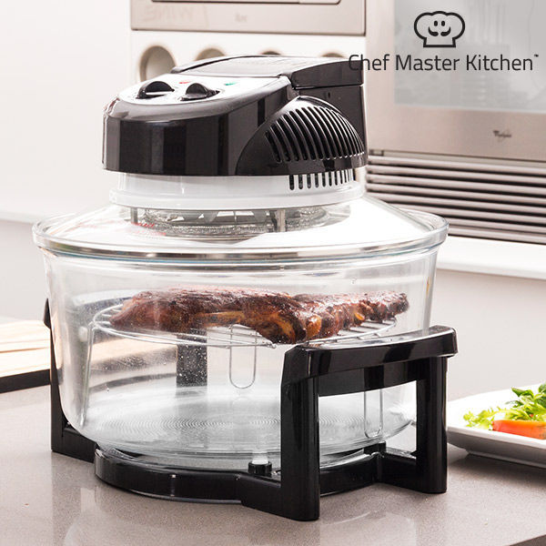 Konvektionsofen Chef Master Kitchen 12 L 1200-1400W Schwarz Durchsichtig