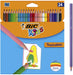 BIC Kids Buntstifte Tropicolors, zum Malen in 24 Farben, im Karton Etui, ab 5 Jahre, Bruchsichere Mine und ohne Holz