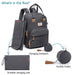 Baby Wickelrucksack Wickeltasche Rucksack mit tragbarer Wickelauflage, Schnullerhalter und Kinderwagengurten, Babytasche Multifunktional 