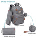 Baby Wickelrucksack Wickeltasche Rucksack mit tragbarer Wickelauflage, Schnullerhalter und Kinderwagengurten, Babytasche Multifunktional 
